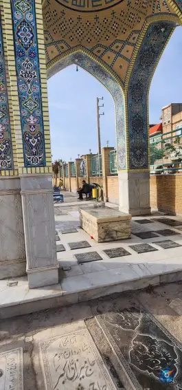 عکس مرقد آیت الله انصاری همدانی در گلزار قم 6