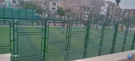 زمین چمن مصنوعی فوتبال بوستان شهید عزیزی در شهرک فرشته کرج