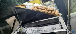 عکس ساندویچ سیب زمینی ذغالی و تخم مرغ آرمان در جانبازان کرج 4