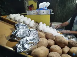 عکس ساندویچ سیب زمینی ذغالی و تخم مرغ آرمان در جانبازان کرج 8