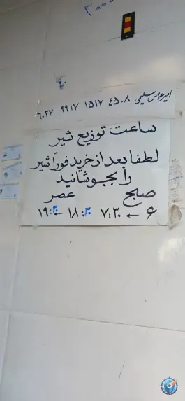 عکس شیر محلی تازه در محله زنبیل آباد قم 2