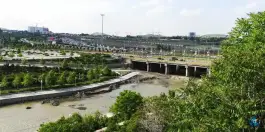 عکس پل تاریخی وکیل آباد کوهستان پارک مشهد 2